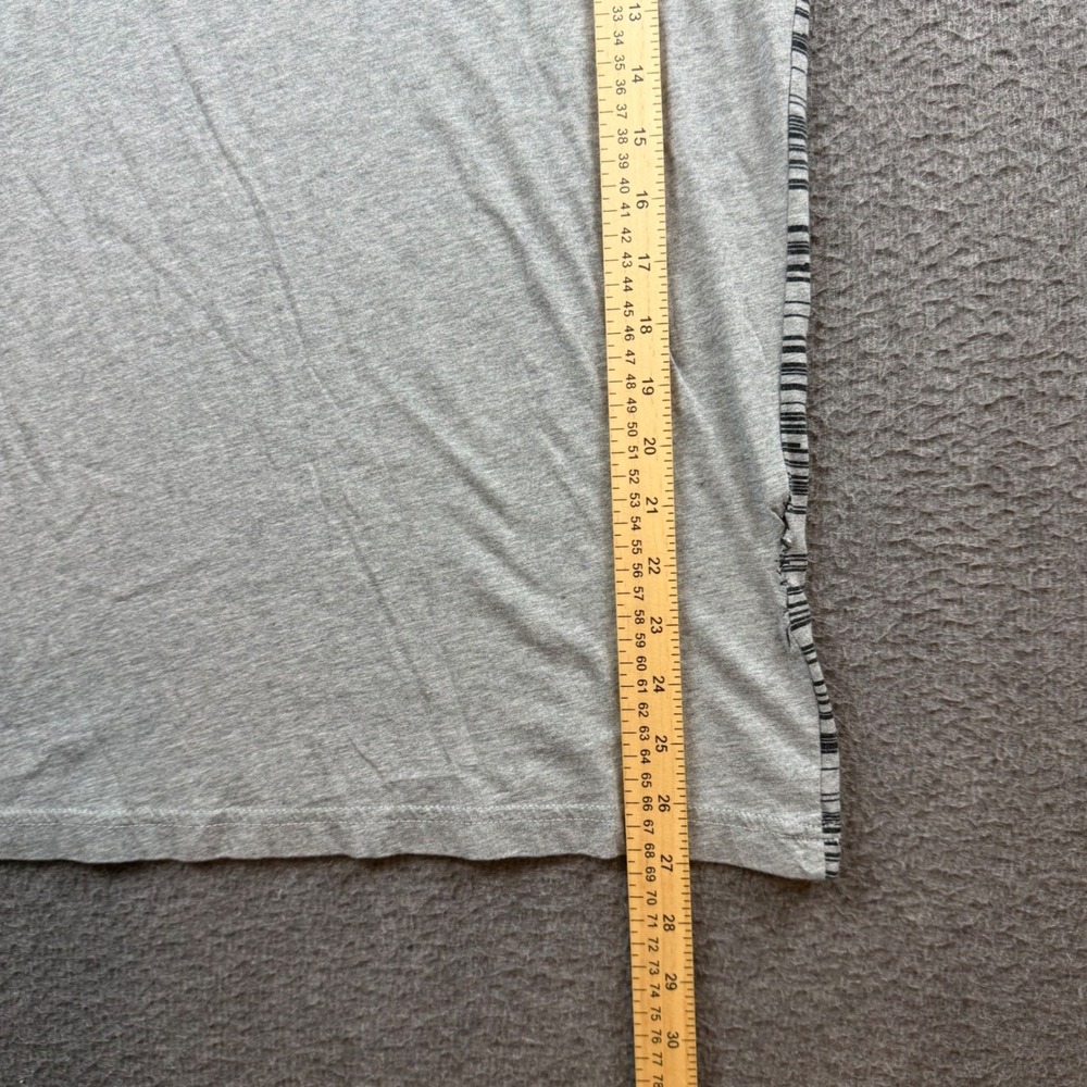 Nike Pocket T-Shirt Men's Small Gray Black Striped Slim Fit Colorblock Tee - Picture 4 of 8